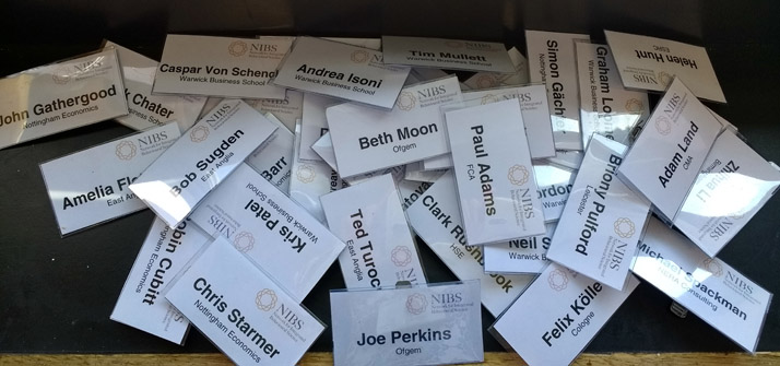 Name Badges for the Autumn Workshop September 2017